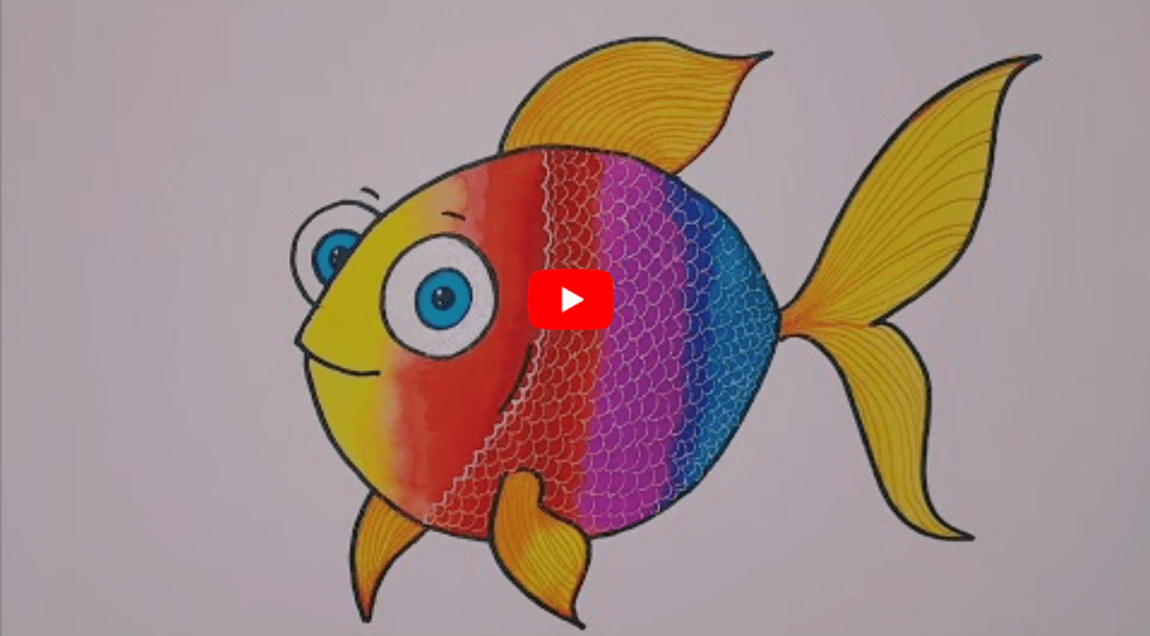 Cómo dibujar un pez arco iris